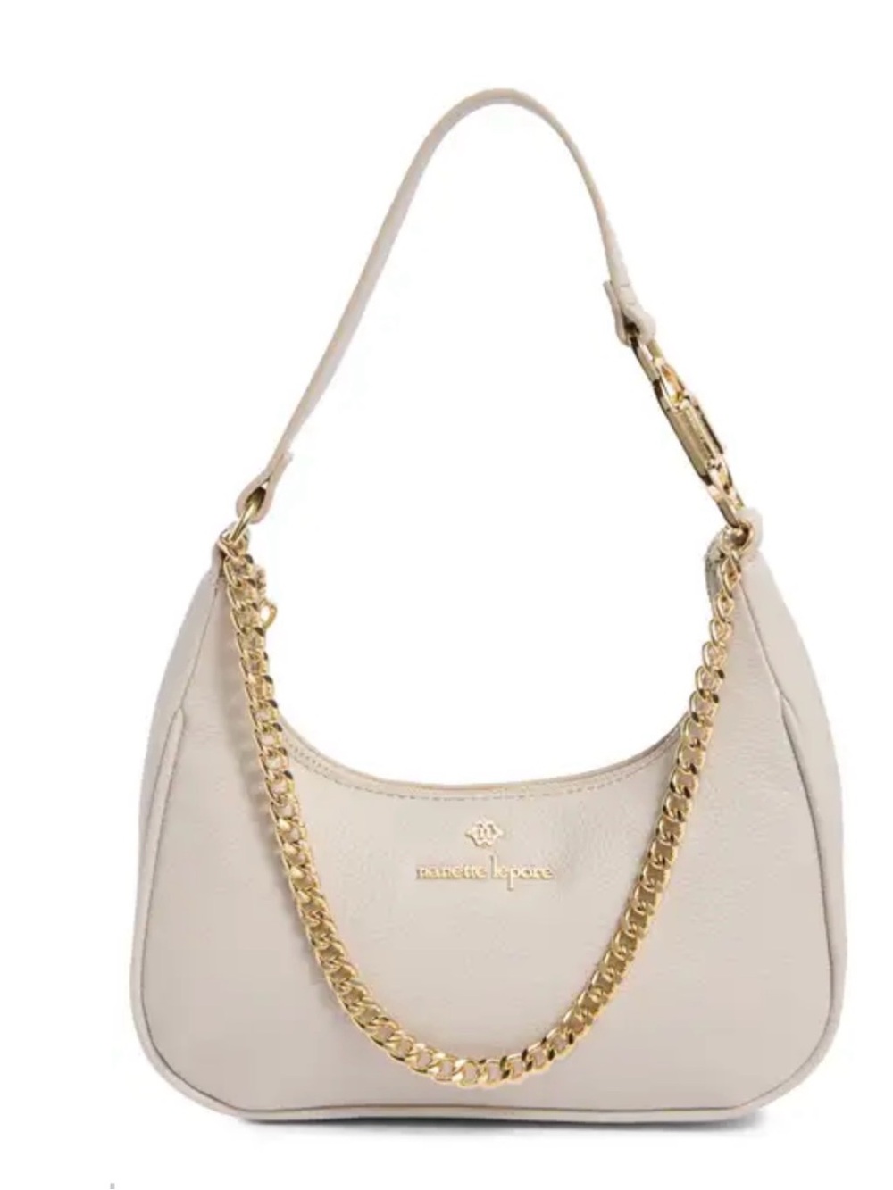 Nanette LEPORE Alana shoulder bag in Pearl, quiet luxury purse handbag new $98